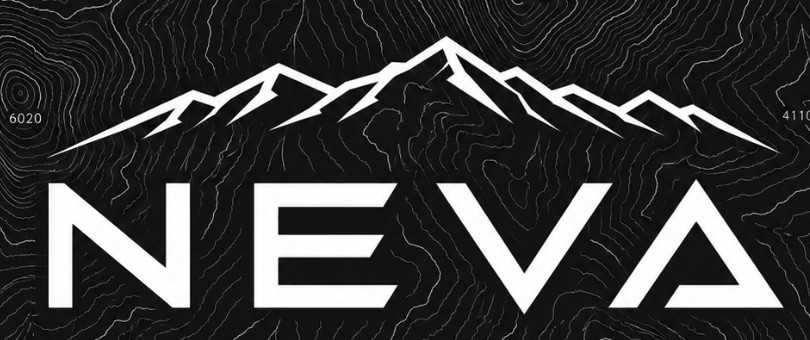 NEVA mountain and wordmark logo